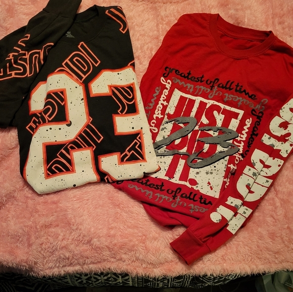 Launder Other - 2-PIECE BUNDLE NIKE JUST DO IT NO. 23 BOYS LONG SLEEVE SHIRTS, SIZE SMALL